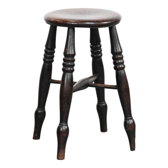English Antique Windsor Stool, 18th Century For Sale