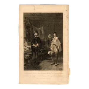 19th Century "Holyrood Palace, the Regent Murray and Roland Graeme" Engraving by A. Chisholm
