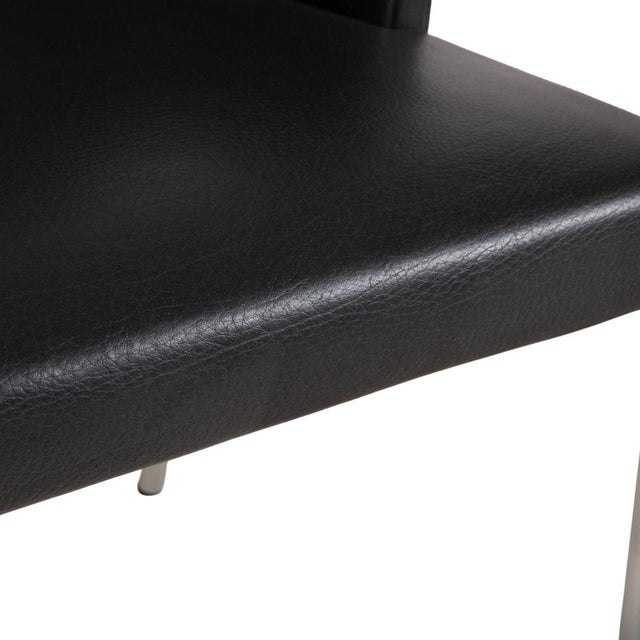 Jason Chairs with Together Bench Set in Leather Black from Walter Knoll / Wilhelm Knoll, Set of 4 For Sale - Image 11 of 18