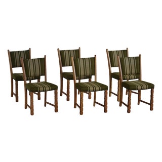 Mid-Century Modern Danish Dining Chairs in Oak by Henning Kjærnulf, 1960, Set of 6 For Sale
