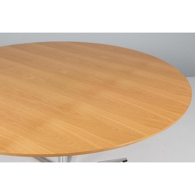 Fritz Hansen Dining Table in Circular Oak by Piet Hein for Fritz Hansen For Sale - Image 4 of 8
