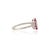 Metal 14k White Gold Ruby & Emerald-Cut Diamond Art Deco Cluster Ring Size 9 For Sale - Image 7 of 15