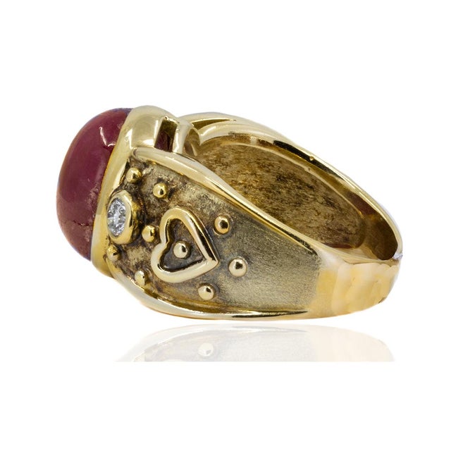 Late 20th Century Keith Davis 12.33 ct Burma Ruby Ring, Size 8 For Sale - Image 4 of 4
