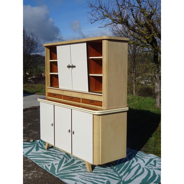 Large Vintage Sideboard in Wood and Formica from Weiler, 1960s For Sale - Image 10 of 18