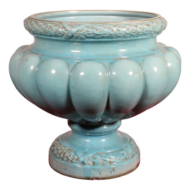 19th Century Glazed Ceramic Planter For Sale