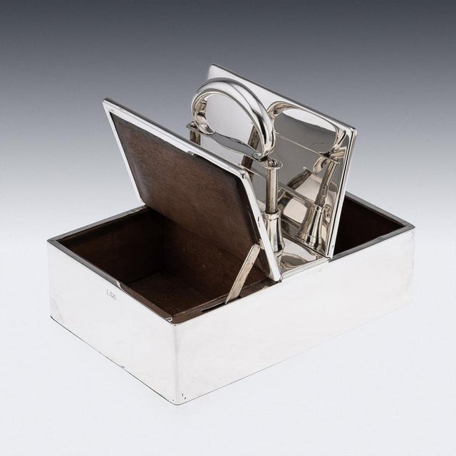 Edwardian Silver Cigar Box, London, 1909 For Sale - Image 11 of 17