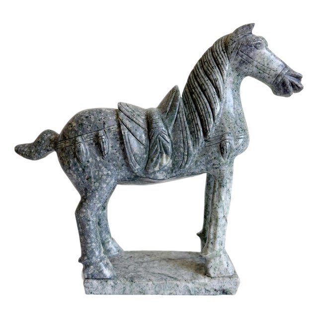 Chinese Tang-Style Stone Horse, Mid 20th Century For Sale