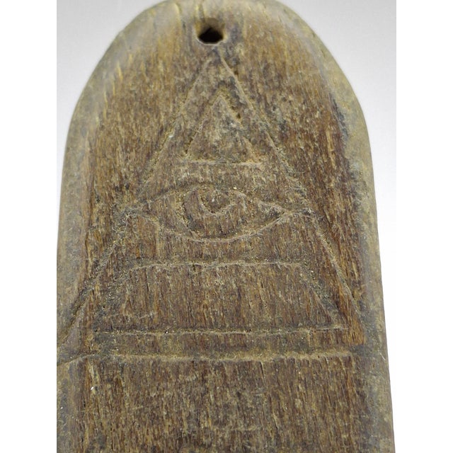 Rare Wwii Mezuzah Litzmannstadt Ghetto Lodz Poland Wood Hand Carved Judaica For Sale In Boston - Image 6 of 17