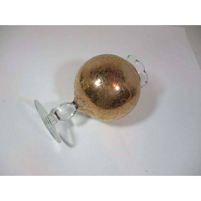Gold 1950s Hollywood Regency Stemmed Rose Vase For Sale - Image 8 of 9