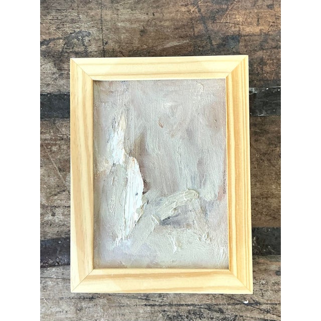 Contemporary Vintage Original Abstract Oil on Board For Sale - Image 3 of 12