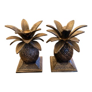 Vintage Silver Pineapple Candlesticks - A Pair For Sale