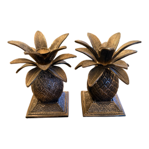 Vintage Silver Pineapple Candlesticks - A Pair