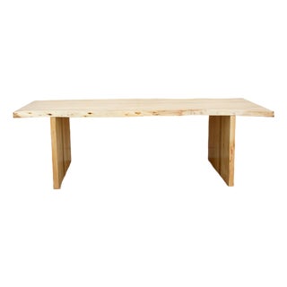 Sun-Bleached 96" Long Live Edge Table For Sale