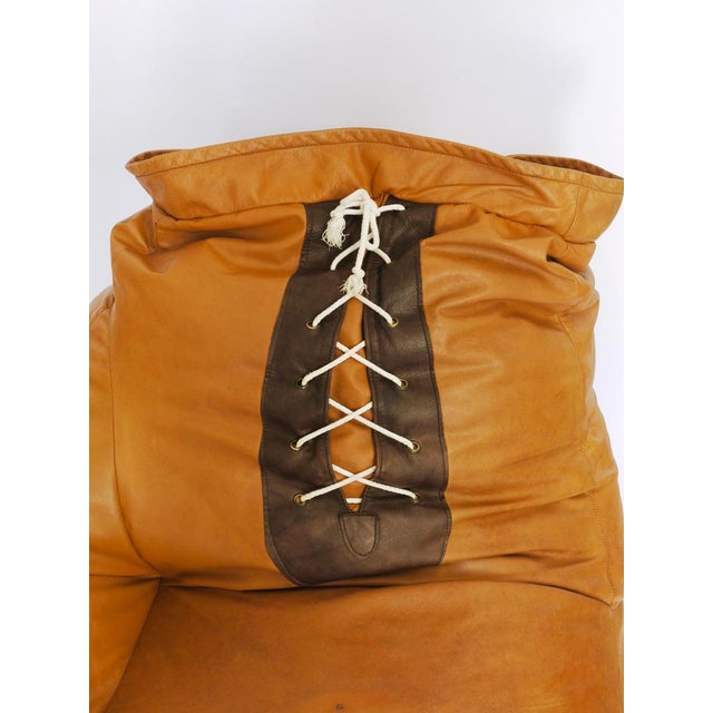 1970s Leather Boxing Glove Chair attributed to Susi & Ueli Berger for de Sede, Switzerland, 1970s For Sale - Image 5 of 18