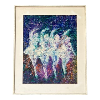 1960’s Abstract Expressionist Dancing Figures Painting For Sale