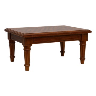 20th Century French Wooden Pedestal Table With Geometric Top For Sale