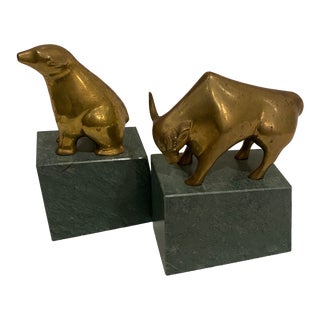 Bull & Bear Wall Street Book Ends - a Pair For Sale