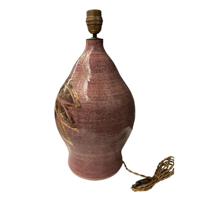 Vintage Studio Pottery Ceramic Lamp by Georges Pelletier, 1970s, in Very Good conditions. Designed 1970 to 1979 European...