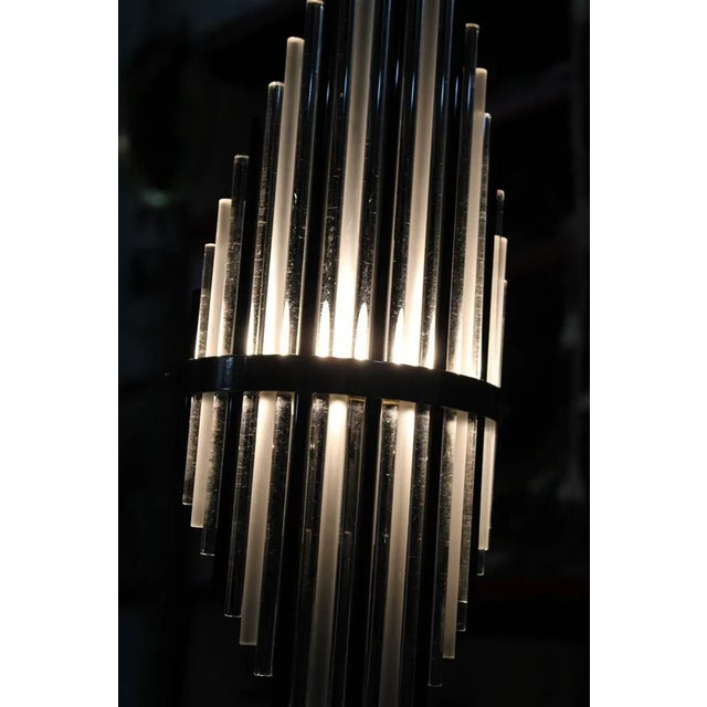 Minimalist Table Lamps in Glass and Metal by Gaetano Sciolari for Sciolari, 1970s, Set of 2 For Sale - Image 9 of 11