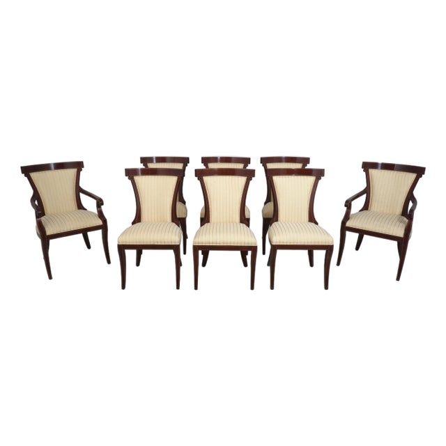 Set of 8 John Widdicomb Neoclassical Klismos Dining Room Chairs For Sale