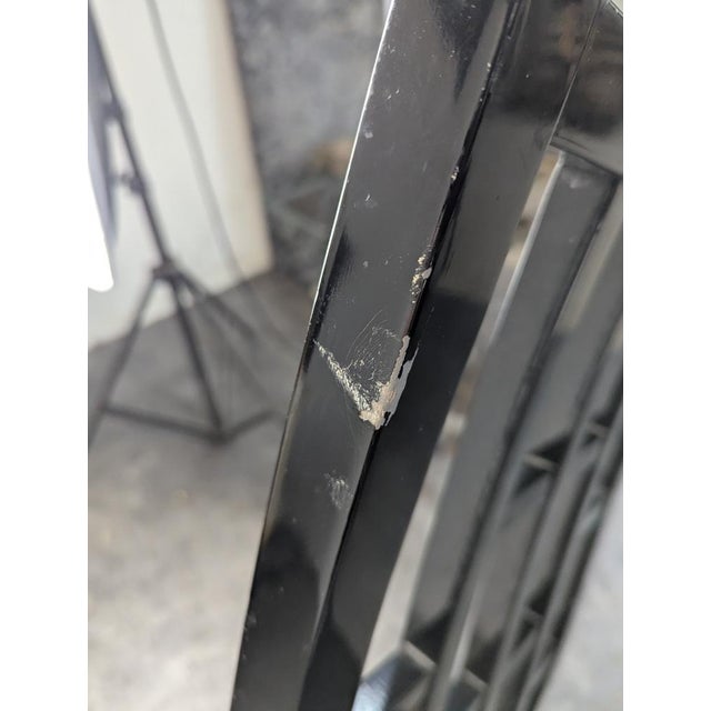 Japanese-Style Black Lacquered Chairs, Set of 6 For Sale - Image 9 of 11