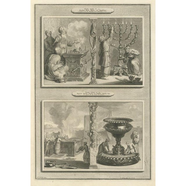 Pieter Mortier, Tabernacle Altars, Golden Candlestick and Brazen Laver, 1700, Engraving For Sale - Image 12 of 12