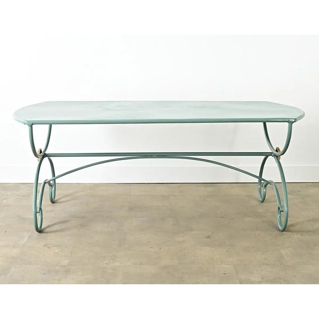 French 19th Century Iron Dining Table in New Powdercoat For Sale - Image 4 of 11