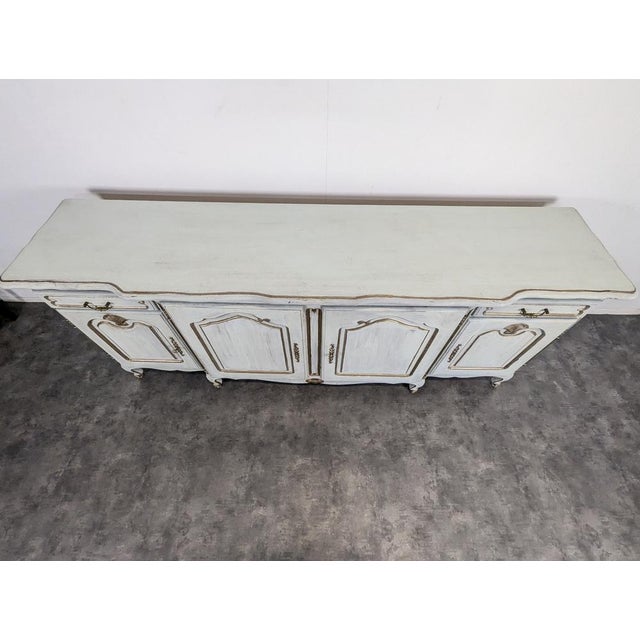 Louis XV Style Painted and Gilded Sideboard For Sale - Image 4 of 8