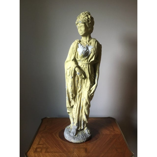 Early 20th-Century Weathered Classical Female Garden Statue For Sale - Image 12 of 12