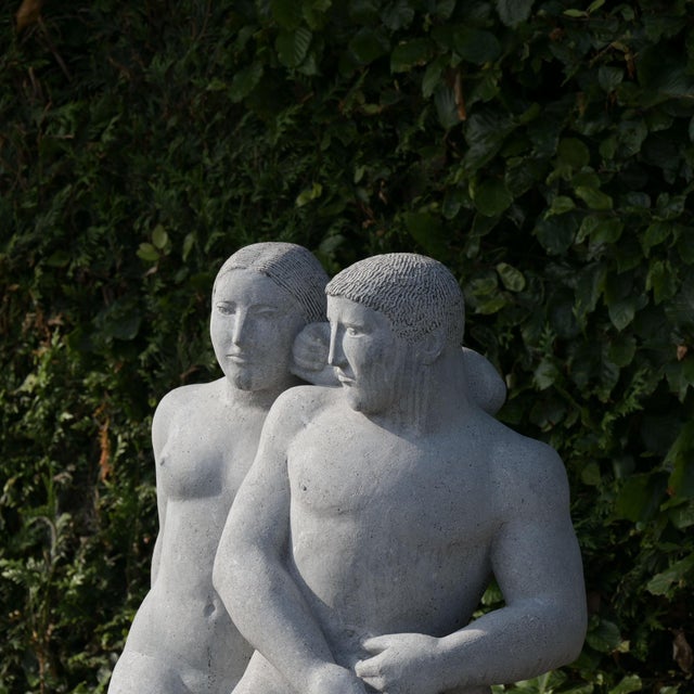 Blue Stone Statue by Jan Keustermans, 1990s For Sale - Image 12 of 18
