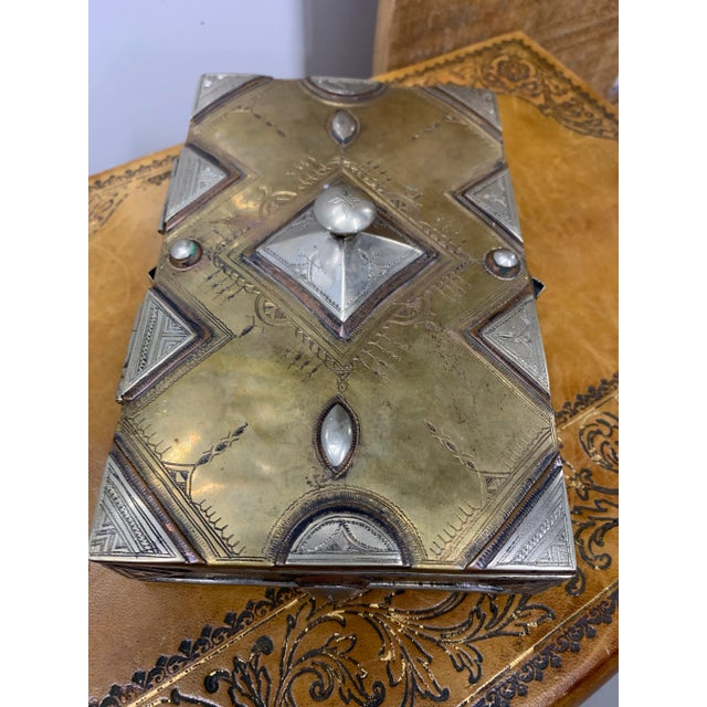 Late 19th Century Antique Handmade & Hand-Tooled Metal Box From the Tuareg People of Mali For Sale - Image 5 of 9