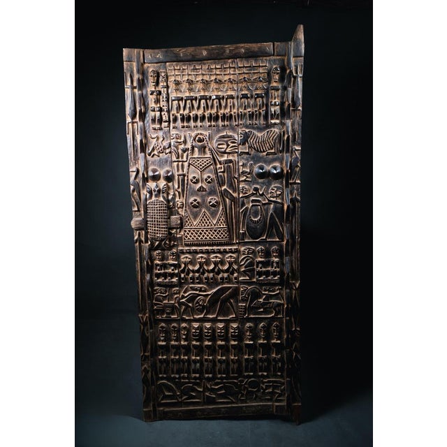 Carved Wooden Dogon Door, Mali, 1800s For Sale - Image 3 of 3
