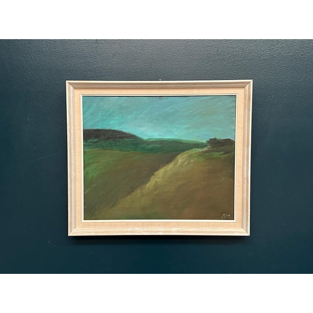 Dina Mortensen, Landscape, 1950s, Oil Painting on Canvas, Framed For Sale - Image 8 of 15