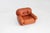 Animal Skin Vintage Italian Sapporo Armchair in Cognac Leather from Mobil Girgi, 1970s For Sale - Image 7 of 9