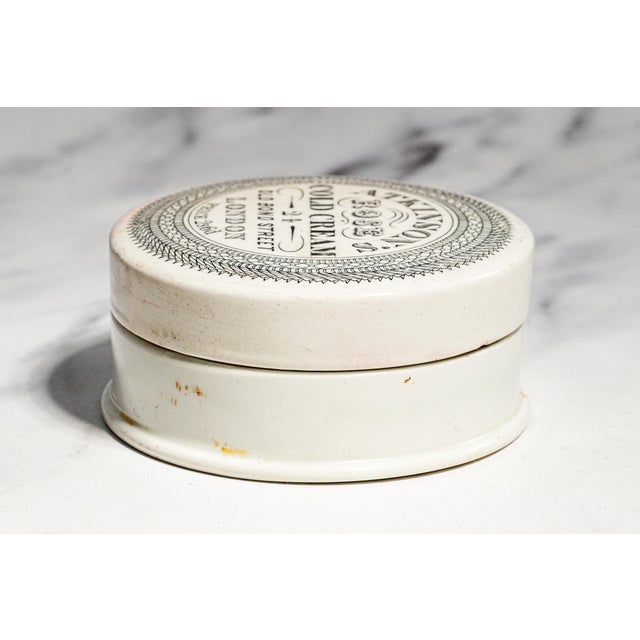 Atkinson’s Rose Cold Cream Antique Victorian Advertising Lidded Pot Jar Home Decor For Sale In New York - Image 6 of 8