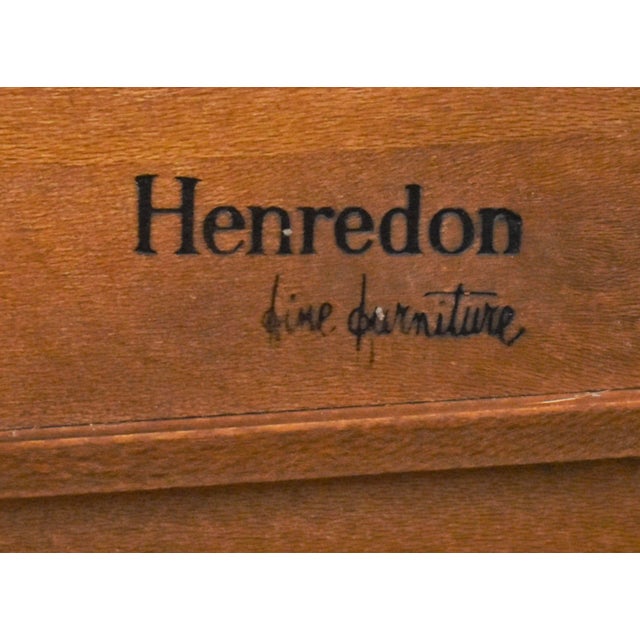 Brown 1960s Mid-Century Henredon Ming Style Campaign Hardware Walnut Chest of Drawers For Sale - Image 8 of 8
