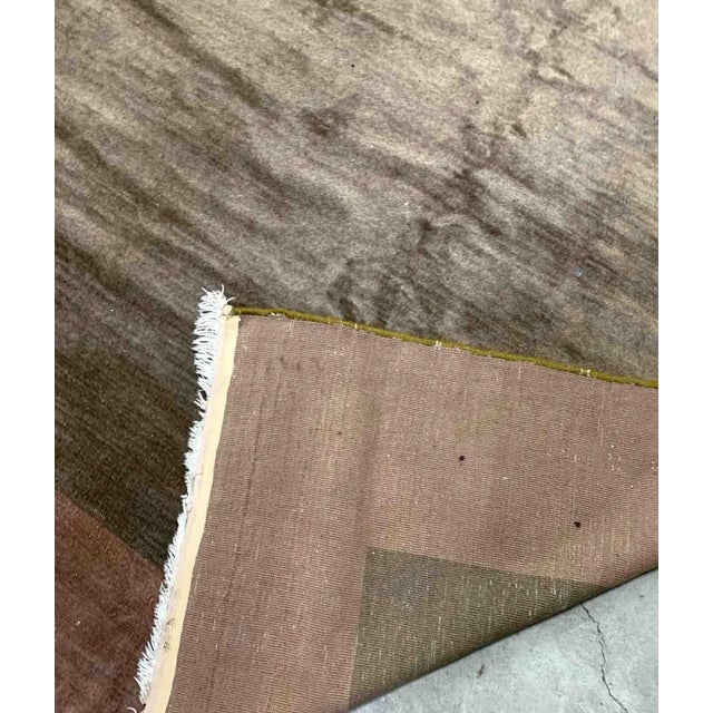 1920s Handmade Antique Art Deco Chinese Rug For Sale - Image 9 of 11