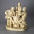 An antique John Rogers Sculptural Group "Checkers", 19th century Measures - 20.5"h x 17.75"w x 13"d