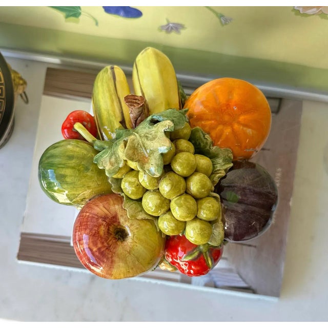 Vintage Hand Painted Italian Fruit Basket Chairish