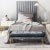 Gray Arabelle Grey Velvet Twin Bed For Sale - Image 8 of 11