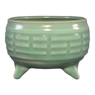 Antique Chinese Longquan Celadon Tripod Censer With Bagua Pattern For Sale