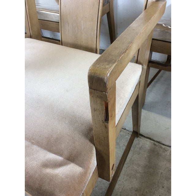Wood Set of 6 Mid Century Modern Dining Chairs With Limed Walnut Finish For Sale - Image 7 of 18