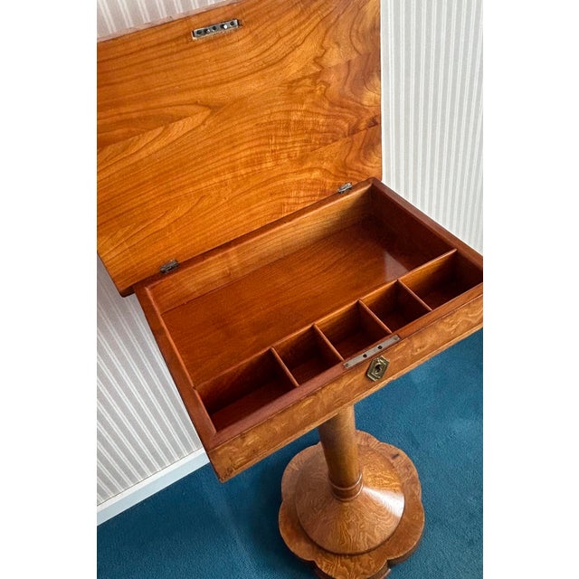 Biedermeier Sewing Table and Armchairs, Set of 3 For Sale - Image 5 of 13