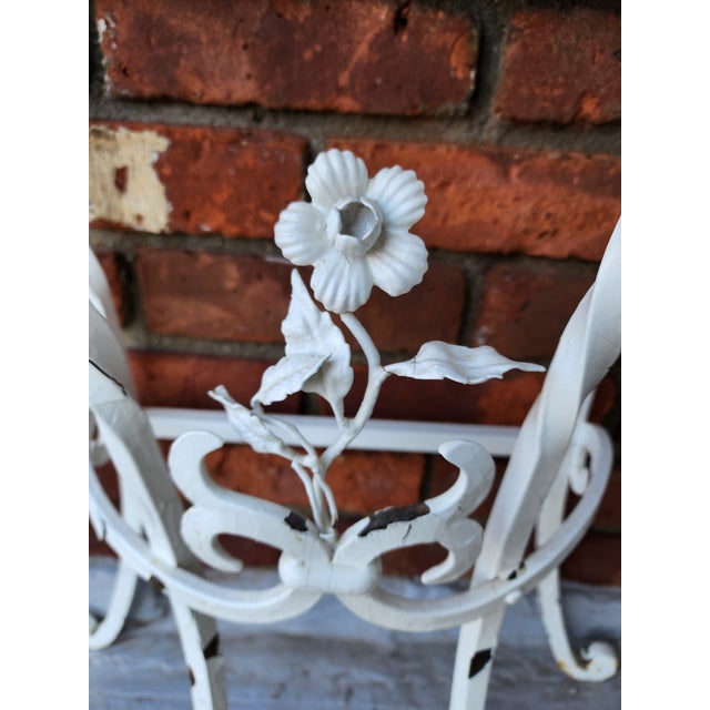 Mid 20th Century Wrought Iron Demi Lune Table in the Manner of Salterini For Sale - Image 9 of 14