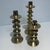 Set of Three Gold Finish Candleholders For Sale - Image 4 of 4