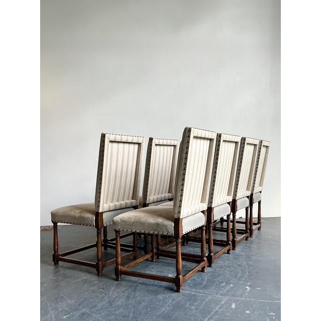 Late 20th Century Vintage Dennis and Leen Jacobean Dining Chairs - Set of 8 For Sale - Image 5 of 11