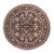 Botanical 1990's Pak-Persian Black/Gold Wool Round Rug- 8'2'' X 8'3'' For Sale