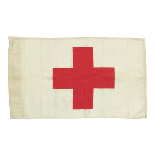 Vintage Red Cross Ambulance Flag For Sale