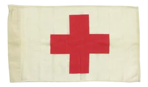 Vintage Red Cross Ambulance Flag