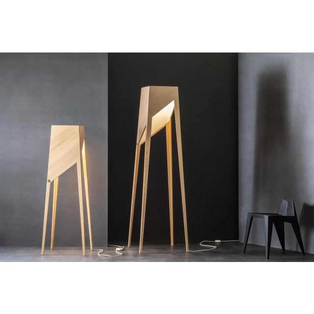 Wood Luise Floor Lamps by Matthias Scherzinger, Set of 3 For Sale - Image 7 of 10